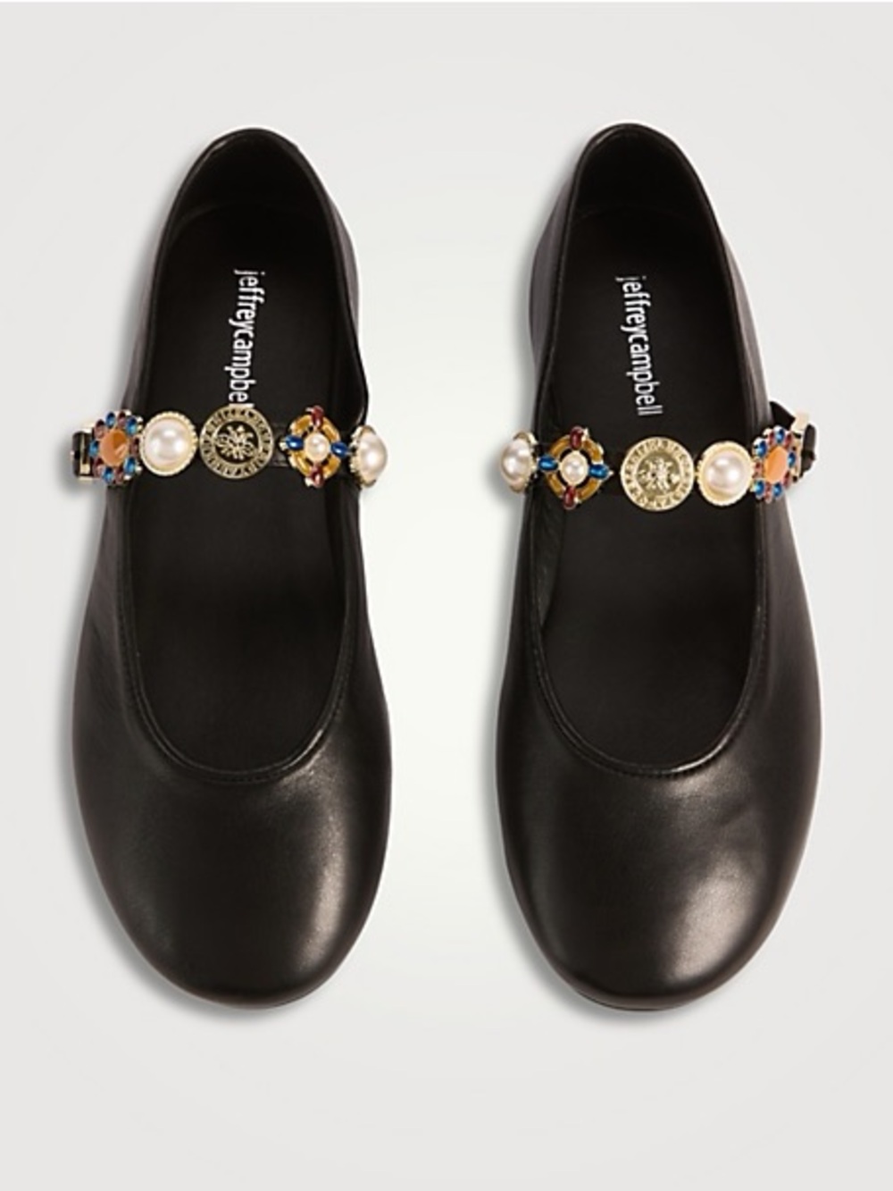 Jeffrey Campbell Amarissa Black Mary-Jane Ballet Flats Size 8